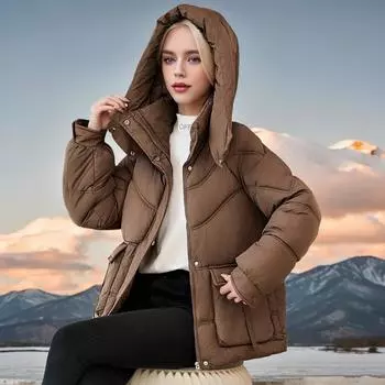 Зима 2024 года, новая одежда на пуху с хлопковой подкладкой, женская короткая утолщенная свободная одежда на хлопковой подкладке, универсальные теплые куртки на хлопковой подкладке M [Recommended below 52.5kg]