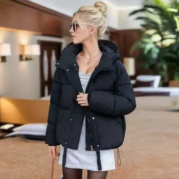Зима 2024 года, новая одежда с хлопковой подкладкой, женская короткая мода, корейская версия одежды с хлопковой подкладкой, свободные и утолщенные куртки с хлопковой подкладкой, хлеб M белый