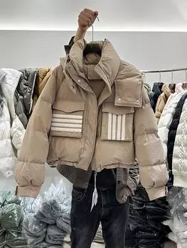 Зима 2024 года, новый пуховик с капюшоном, женский, небольшой, модный, свободный и тонкий, короткий, пальто S recommends within 60kg белый