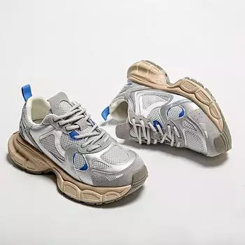 Зима 2024 ретро кроссовки мода повседневная спортивная обувь дышащая универсальная обувь для папы женская 35 белый