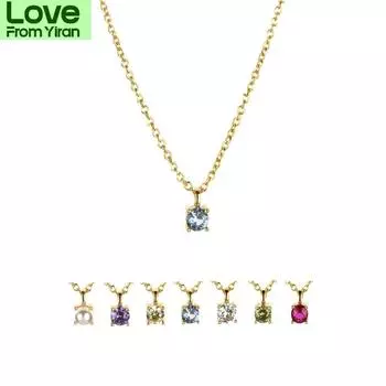 Зима 925 пробы стерлингового серебра золота 3 мм циркон роскошь шарм кулон ожерелье чокер ювелирные изделия женщины мода изящные ювелирные изделия