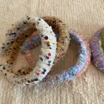 Зима-Осень широкий ободок для волос, аксессуары для волос, повязка на голову, винтажная твидовая повязка для волос для женщин и девочек