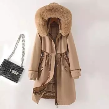 Зима Осень Толстое Пальто Женское Пуховое Хлопковое Пальто Куртка Женские Свободные Парки Сохраняют Тепло Толстая Верхняя Одежда С Капюшоном Пальто S хаки