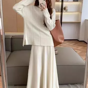 Зима Осень Женщины Твердые свитера Вязание Базовый Мода О-образный вырез Стиль Свободный пуловер свитер One Size синий