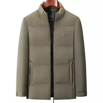 Зима Среднего и Пожилого Возраста Новая Простая Тренд Универсальная Стойка Короткая Хлопковая Одежда XL