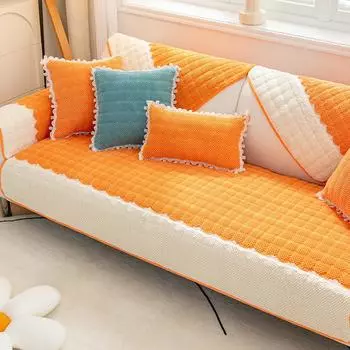 Зима-зима вельветовая подушка для дивана Теплый и простой чехол Полотенце Подушка Чехол для дивана 70*70cm