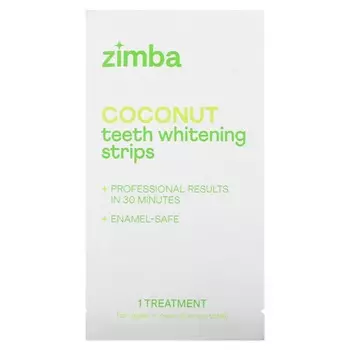 Zimba, кокосовые полоски для отбеливания зубов, 14 процедур