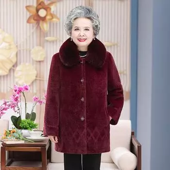 Зимнее бабушкино пальто из искусственного меха норки, с плюшевым верхом средней длины и толстой шерстяной тканью.. Мамина шуба из меха норки 5XL