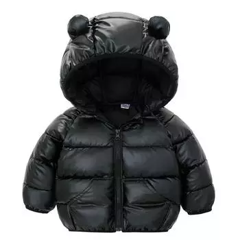 Зимнее детское утепленное пуховое пальто ThermoPlume 100 чёрный