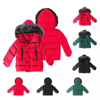 Зимнее детское утепленное пуховое пальто ThermoPlume 100 чёрный