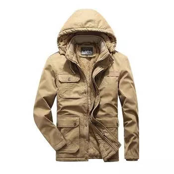 Зимнее хлопковое пальто для мужчин больших размеров, повседневная свободная хлопковая куртка для мужчин среднего возраста, утолщенное бархатное теплое пальто для папы L