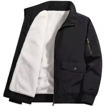 Зимнее хлопковое пальто, мужская толстая хлопковая куртка с добавлением шерсти, теплая куртка из овечьей шерсти, размер плюс XXXXXL