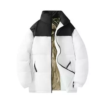 Зимнее хлопковое пальто Мужское толстое теплое хлопковое пальто Мужское и женское парное пальто Куртка из хлопка Зимняя толстая графеновая толстая куртка из хлопка XXXXL белый