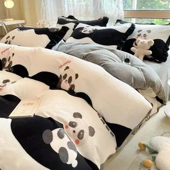 Зимнее молочное волокно, четырехсекционное двустороннее толстое фланелевое трехсекционное постельное белье, пододеяльник, простыня 1.2m bed sheet