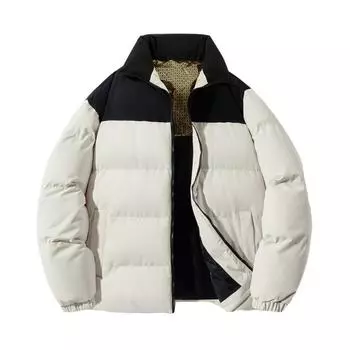 Зимнее мужское хлопковое пальто Трендовая утолщенная куртка Мужское хлопковое пальто Мужское хлопковое пальто Модное и универсальное S чёрный