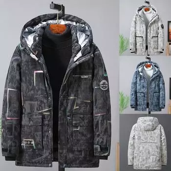 Зимнее мужское камуфляжное хлопковое пальто свободного кроя плюс очень большой размер, рабочая одежда, хлопковая куртка 4XL-10XL
