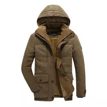 Зимнее мужское пальто с хлопковой подкладкой, утепленный бархат для улицы, утепленная и теплая повседневная куртка большого размера с хлопковой подкладкой, модная L