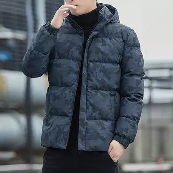 Зимнее мужское стеганое пальто, толстое свободное трендовое стеганое пальто большого размера, мужское стеганое пальто с капюшоном, большая стеганая куртка, зимнее водонепроницаемое пальто M