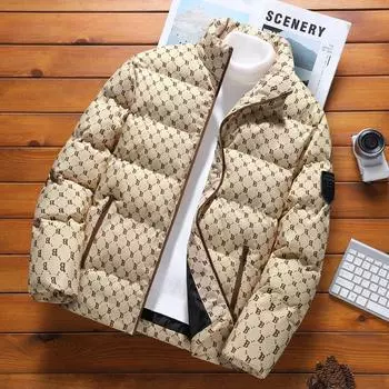 Зимнее мужское теплое пальто с хлопковой подкладкой, трендовое утолщенное молодежное пальто больших размеров, куртка в стиле ретро с хлопковой подкладкой в западном стиле XL розовый