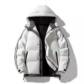 Зимнее новое хлопковое пальто, трендовое поддельное хлопковое пальто из двух частей, мужское повседневное свободное модное универсальное хлопковое пальто, мужская куртка M