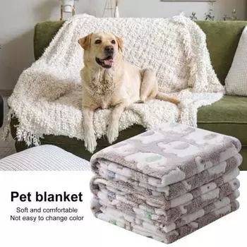 Зимнее одеяло для домашних животных, очень мягкое одеяло с рисунком слона, уютное коралловое флисовое моющееся одеяло в мультяшном стиле для собак, щенков, кошек, клетка для сна XS синий