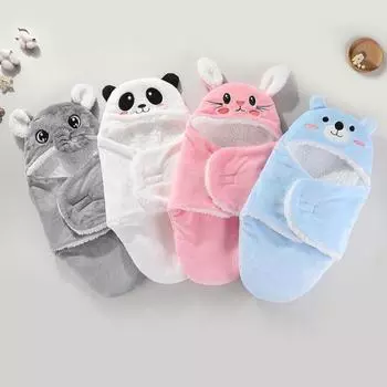 Зимнее одеяло для маленьких мальчиков и девочек, двухслойная флисовая пеленка, спальный мешок для новорожденных, детское постельное белье, одеяло 3M белый