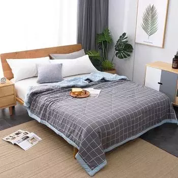 Зимнее одеяло с кондиционером, мягкое дышащее одеяло, плед в тонкую полоску, одеяло, покрывало, покрывало King Size 150x200cm