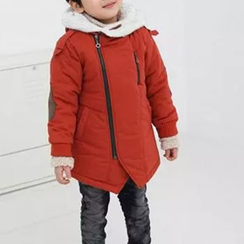 Зимнее пальто Bys, плотная флисовая подкладка, застежка-молния, средняя длина, капюшон, пэчворк, длинные рукава, однотонная детская куртка на молнии для детей 4-12 лет 110cm темно-синий