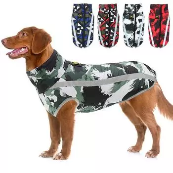 Зимнее пальто для больших собак, водонепроницаемая куртка для больших собак, теплый жилет с хлопковой подкладкой для собак, светоотражающая одежда для домашних животных, пальто для лабрадора XL