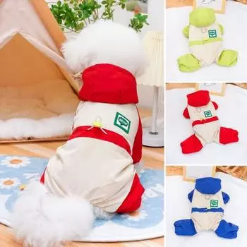 Зимнее пальто для домашних животных, ветрозащитный теплый комбинезон для домашних животных, термоодежда для собак, комбинезон для маленьких собак в холодную погоду XS красный