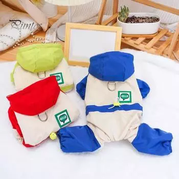 Зимнее пальто для домашних животных, ветрозащитный теплый комбинезон для домашних животных, термоодежда для собак, комбинезон для маленьких собак в холодную погоду M красный