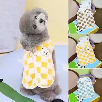 Зимнее пальто для собак, флисовый теплый жилет для щенков, куртка для домашних животных в холодную погоду, костюм для снега, одежда для маленьких собак, приключения на свежем воздухе S жёлтый