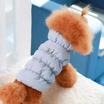 Зимнее пальто для собак, ветрозащитная теплая зимняя куртка с D-образным кольцом для маленьких и средних размеров XS легкие хаки