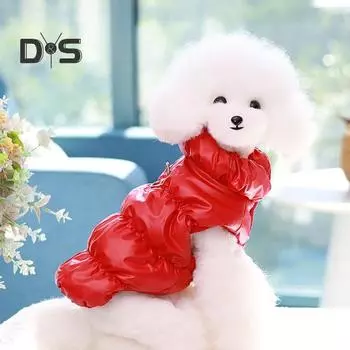 Зимнее пальто для собак, ветрозащитная теплая куртка для снега с D-образным кольцом для маленьких и средних собак, кошек, толстый жилет для домашних животных, одежда для прогулок в холодную погоду XS легкие хаки