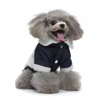 Зимнее пальто для собак, ветрозащитное, теплое, с меховым воротником, застежкой-молнией, универсальное пальто для домашних животных S