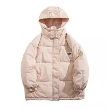 Зимнее пальто для женщин, толстая теплая верхняя одежда, свободная куртка S розовый