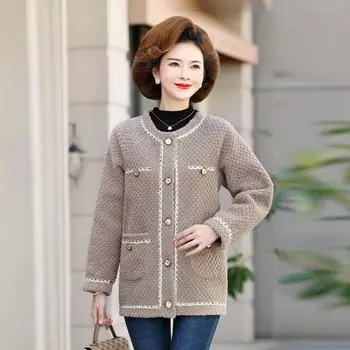 Зимнее пальто молодой мамы, модная осенне-зимняя шуба для девочек среднего возраста, весенне-осенняя шуба из норкового флиса 4XL