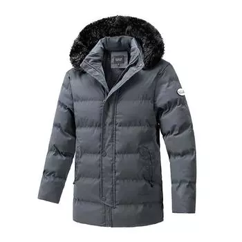 Зимнее пальто мужское стеганое средней длины стеганое пальто мужская стеганая куртка L