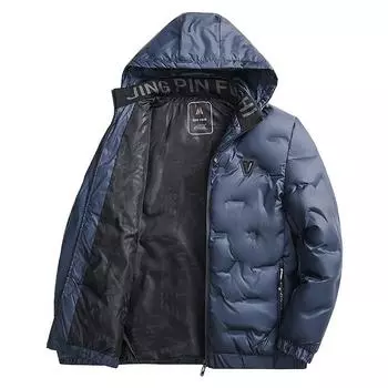 Зимнее пальто папы плюс утолщенный бархат теплая хлопковая одежда осень и зима новое мужское пальто для людей среднего и пожилого возраста L