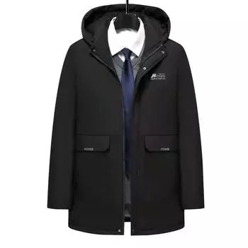 Зимнее пальто с хлопковой подкладкой, средней длины, пальто с хлопковой подкладкой для среднего возраста, куртка с хлопковой подкладкой для папы, зимнее пальто в деловом стиле XL