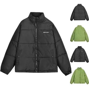 Зимнее пальто, теплое облегающее толстое пальто, повседневная куртка, верхняя одежда, верхняя блузка S чёрный