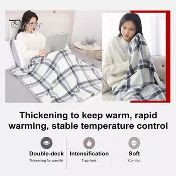 Зимнее плед-одеяло в клетку, супермягкое двухслойное бархатное теплоизоляционное однобортное плед-шаль для повседневного использования на работе, дома, в школе жёлтый