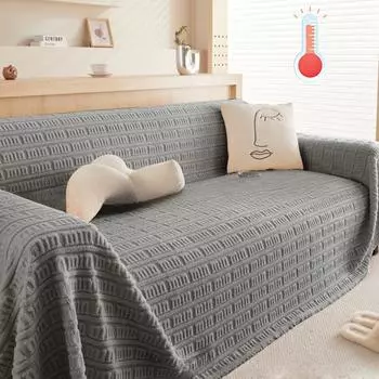Зимнее полотенце для дивана, нескользящее полное покрытие, универсальная подушка для дивана, универсальный пылезащитный чехол, тканевый плюшевый чехол для дивана 180*130cm
