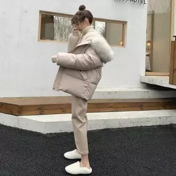 Зимнее пуховое пальто, плюшевый утолщенный кардиган с капюшоном, утепленный, сохраняющий тепло, повседневное зимнее пальто на молнии с длинными рукавами для кемпинга L