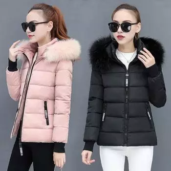 Зимнее пуховое пальто с капюшоном и карманами на молнии, ветрозащитная парка, сохраняющая тепло, облегающая, большого размера, повседневная верхняя одежда для холодной погоды, хлопковая куртка L красный