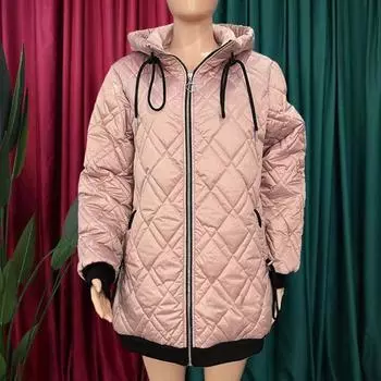 Зимнее пуховое пальто с капюшоном и застежкой-молнией на шнурке, ветрозащитная утепленная верхняя одежда, сохраняющая тепло M