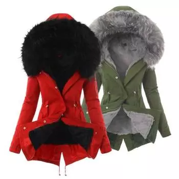 Зимнее пуховое пальто с меховым капюшоном и карманами, застежка-молния, ветрозащитная парка S темно-серого