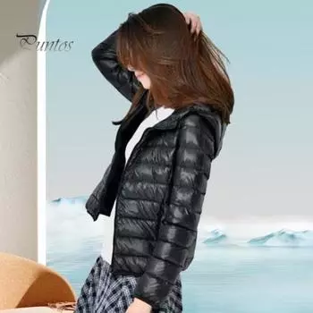 Зимнее пуховое пальто с тонким капюшоном, средней длины, на молнии, ветрозащитное, большого размера, с длинными рукавами, карманами, теплая повседневная верхняя одежда, хлопковая куртка L красный