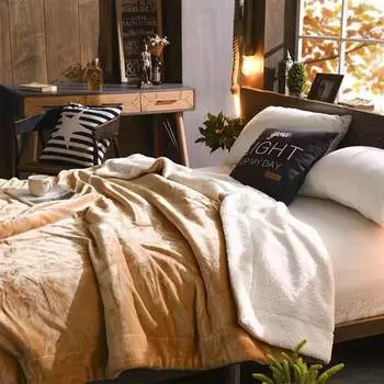 Зимнее шерстяное одеяло для взрослых, толстое теплое зимнее двустороннее одностороннее однотонное дорожное офисное одеяло, диван 100x120cm коричневый