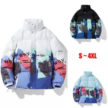 Зимнее супер толстое мужское и женское модное пальто в стиле унисекс, красивое хлопковое пальто для молодых мужчин S белый